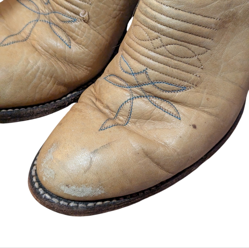 Larry Mahan Black and Tan Heeled Boots - Picture 9 of 12